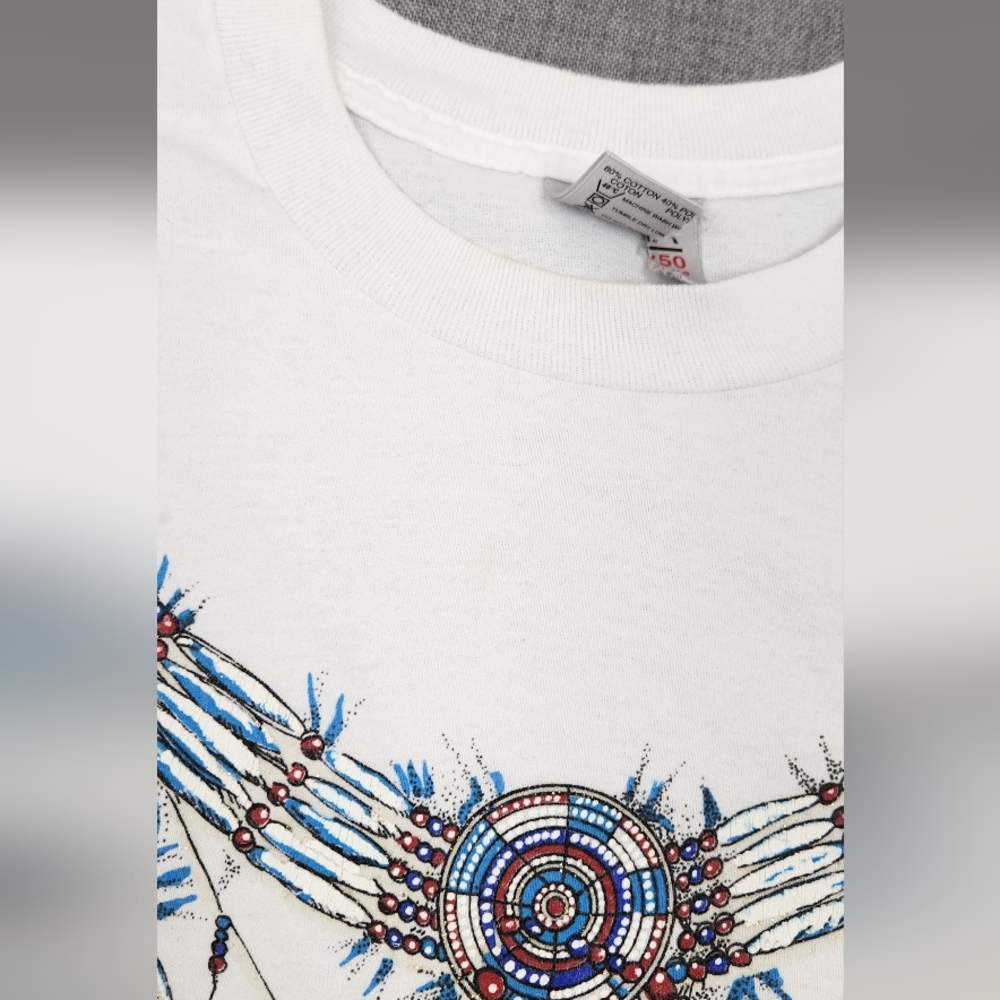 Oneita White Native American- Inspired Dreamcatcher Graphic With Cut Out Design. - Picture 6 of 9